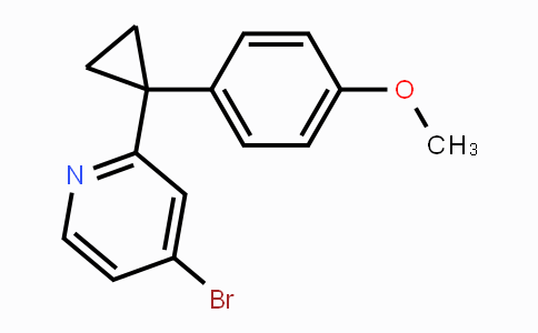 CAS No. 1395492-54-2, 4-Bromo-2-(1-(4-methoxyphenyl)cyclopropyl)pyridine