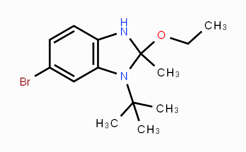 CAS No. 1217486-79-7, 6-Bromo-1-tert-butyl-2-ethoxy-2-methyl-2,3-dihydro-1H-benzo[d]imidazole