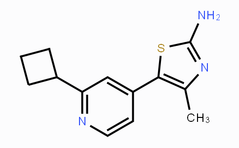 CAS No. 1395492-60-0, 5-(2-Cyclobutylpyridin-4-yl)-4-methylthiazol-2-amine