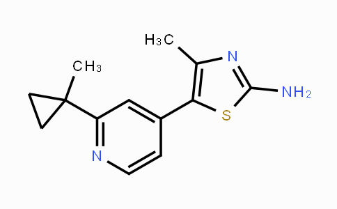 CAS No. 1163707-45-6, 4-Methyl-5-(2-(1-methylcyclopropyl)-pyridin-4-yl)thiazol-2-amine
