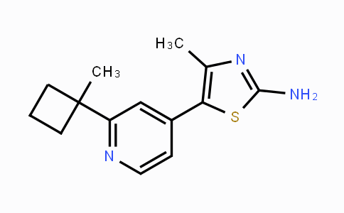 CAS No. 1395492-76-8, 4-Methyl-5-(2-(1-methylcyclobutyl)-pyridin-4-yl)thiazol-2-amine