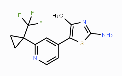 CAS No. 1395492-69-9, 4-Methyl-5-(2-(1-(trifluoromethyl)cyclopropyl)-pyridin-4-yl)thiazol-2-amine