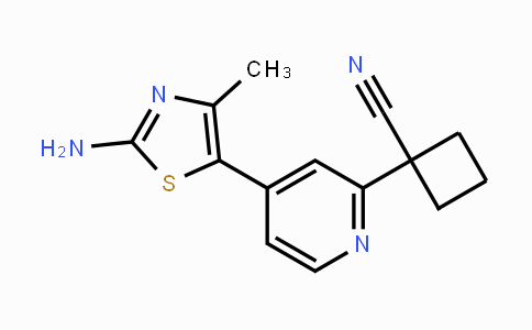 CAS No. 1163707-57-0, 1-(4-(2-Amino-4-methylthiazol-5-yl)pyridin-2-yl)cyclobutanecarbonitrile