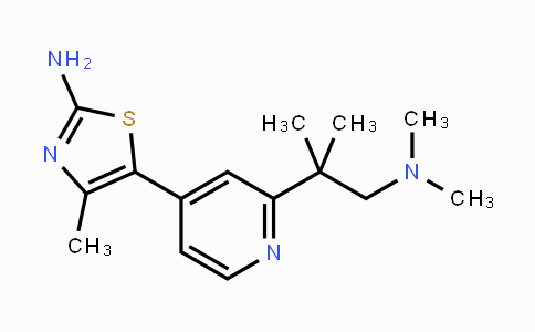 CAS No. 1217486-69-5, 5-(2-(1-(Dimethylamino)-2-methylpropan-2-yl)pyridin-4-yl)-4-methylthiazol-2-amine