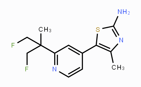 CAS No. 1395492-56-4, 5-(2-(1,3-Difluoro-2-methylpropan-2-yl)-pyridin-4-yl)-4-methylthiazol-2-amine