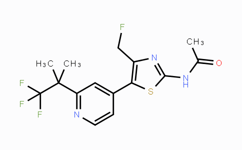 CAS No. 1217486-95-7, N-(4-(Fluoromethyl)-5-(2-(1,1,1-trifluoro-2-methyl-propan-2-yl)pyridin-4-yl)thiazol-2-yl)acetamide