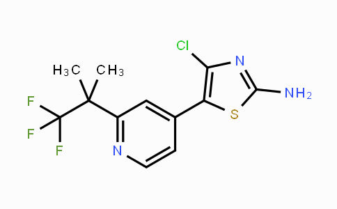 CAS No. 1217486-93-5, 4-Chloro-5-(2-(1,1,1-trifluoro-2-methylpropan-2-yl)pyridin-4-yl)thiazol-2-amine