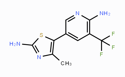 CAS No. 1395492-82-6, 5-(6-Amino-5-(trifluoromethyl)pyridin-3-yl)-4-methylthiazol-2-amine
