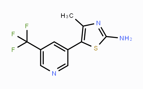 CAS No. 1217487-59-6, 4-Methyl-5-(5-(trifluoromethyl)-pyridin-3-yl)thiazol-2-amine