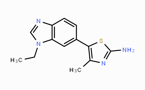 CAS No. 1395492-57-5, 5-(1-Ethyl-1H-benzo[d]imidazol-6-yl)-4-methylthiazol-2-amine