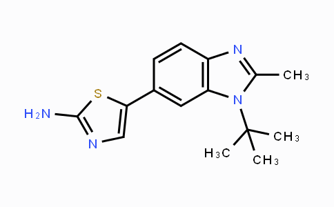 CAS No. 1395492-59-7, 5-(1-tert-Butyl-2-methyl-1H-benzo-[d]imidazol-6-yl)thiazol-2-amine