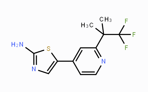 CAS No. 1395492-61-1, 5-(2-(1,1,1-Trifluoro-2-methylpropan-2-yl)pyridin-4-yl)thiazol-2-amine