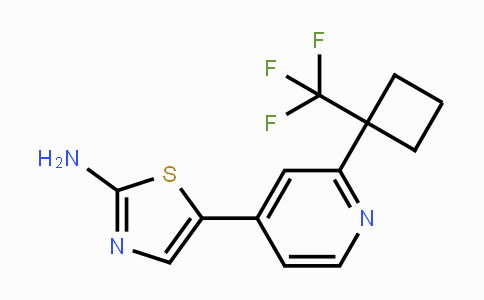 CAS No. 1395492-58-6, 5-(2-(1-(Trifluoromethyl)cyclobutyl)-pyridin-4-yl)thiazol-2-amine