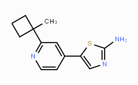 CAS No. 1395492-63-3, 5-(2-(1-Methylcyclobutyl)pyridin-4-yl)thiazol-2-amine