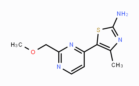 CAS No. 1217487-11-0, 5-(2-(Methoxymethyl)pyrimidin-4-yl)-4-methylthiazol-2-amine