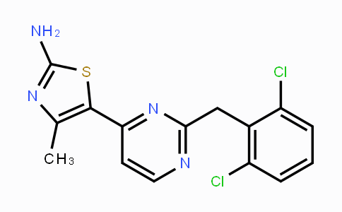 CAS No. 1163706-69-1, 5-(2-(2,6-Dichlorobenzyl)pyrimidin-4-yl)-4-methylthiazol-2-amine