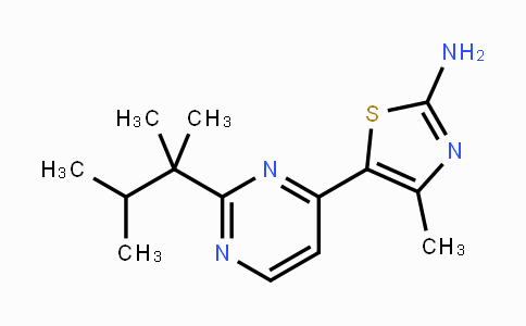 CAS No. 1217487-29-0, 5-(2-(2,3-Dimethylbutan-2-yl)pyrimidin-4-yl)-4-methylthiazol-2-amine