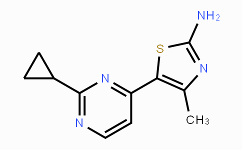 CAS No. 790707-05-0, 5-(2-Cyclopropylpyrimidin-4-yl)-4-methylthiazol-2-amine