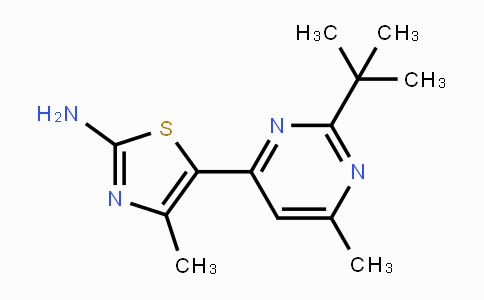 CAS No. 1217487-74-5, 5-(2-tert-Butyl-6-methylpyrimidin-4-yl)-4-methylthiazol-2-amine