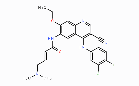 CAS No. 257933-82-7, (E)-N-(4-(3-Chloro-4-fluorophenylamino)-3-cyano-7-ethoxyquinolin-6-yl)-4-(dimethylamino)but-2-enamide
