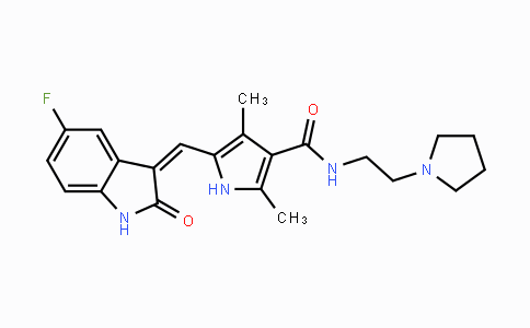 CAS No. 356068-94-5, (Z)-5-((5-Fluoro-2-oxoindolin-3-ylidene)methyl)-2,4-dimethyl-N-(2-(pyrrolidin-1-yl)ethyl)-1H-pyrrole-3-carboxamide