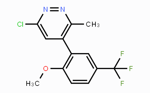 CAS No. 1354819-36-5, 6-Chloro-4-(2-methoxy-5-(trifluoromethyl)-phenyl)-3-methylpyridazine