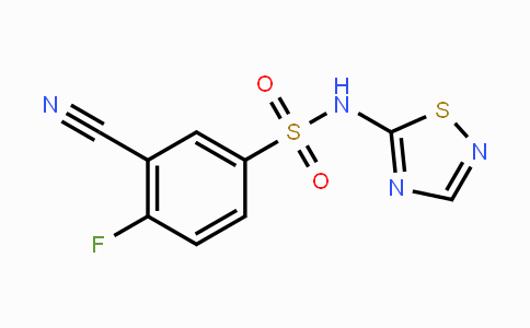 CAS No. 1235406-40-2, 3-Cyano-4-fluoro-N-(1,2,4-thiadiazol-5-yl)benzenesulfonamide
