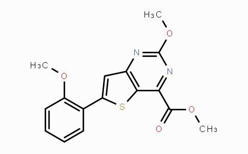 CAS No. 1407180-85-1, Methyl 2-methoxy-6-(2-methoxyphenyl)thieno-[3,2-d]pyrimidine-4-carboxylate
