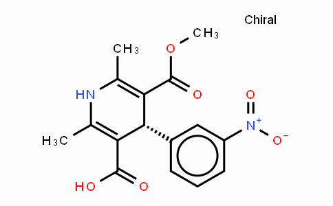 CAS No. 76093-33-9, (R)-(-)-1,4-Dihydro-2,6-dimethyl-4-(3-nitrophenyl)-3,5-pyridinedicarboxylic acid monomethyl ester