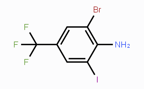 CAS No. 875306-20-0, 2-Bromo-6-iodo-4-(trifluoromethyl)aniline