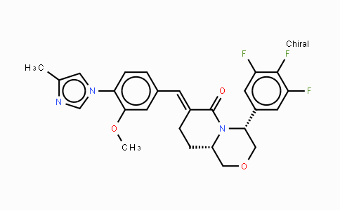 CAS No. 937812-80-1, (E)-(4R,9AS)-7-[3-methoxy-4-(4-methyl-1H-imidazol-1-yl)benzylidene]-4-(3,4,5-trifluorophenyl)hexahydropyrido[2,1-c][1,4]oxazin-6-one