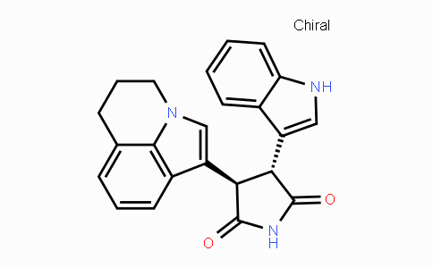 CAS No. 905854-02-6, (3R,4R)-3-(5,6-Dihydro-4H-pyrrolo[3,2,1-ij]quinolin-1-yl)-4-(1H-indol-3-yl)pyrrolidine-2,5-dione