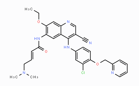 MC110861 | 698387-09-6 | (E)-N-(4-(3-Chloro-4-(pyridin-2-yLmethoxy)phenylamino)-3-cyano-7-ethoxyquinolin-6-yl)-4-(dimethylamino)but-2-enamide
