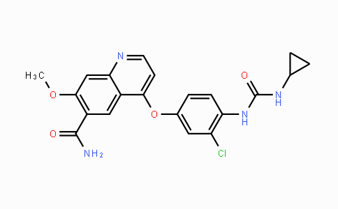 CAS No. 417716-92-8, 4-(3-Chloro-4-(3-cyclopropylureido)phenoxy)-7-methoxyquinoline-6-carboxamide