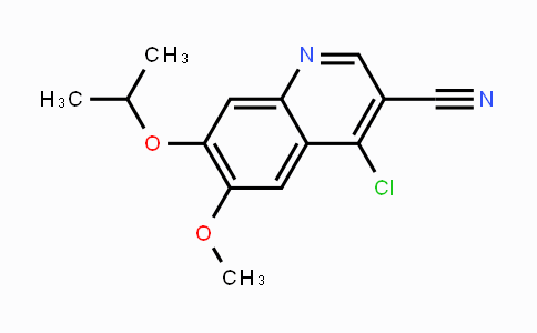 CAS No. 741276-43-7, 4-Chloro-7-isopropoxy-6-methoxyquinoline-3-carbonitrile