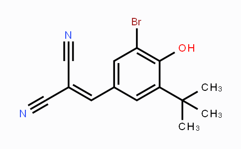 CAS No. 65678-07-1, 2-(3-Bromo-5-tert-butyl-4-hydroxybenzylidene)malononitrile