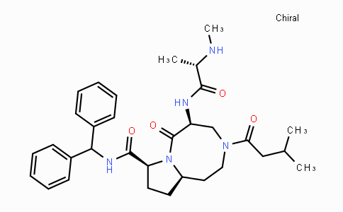 CAS No. 1071992-99-8, (5S,8S,10aR)-N-benzhydryl-5-((S)-2-(methylamino)propanamido)-3-(3-methylbutanoyl)-6-oxodecahydropyrrolo[1,2-a][1,5]diazocine-8-cArboxamide