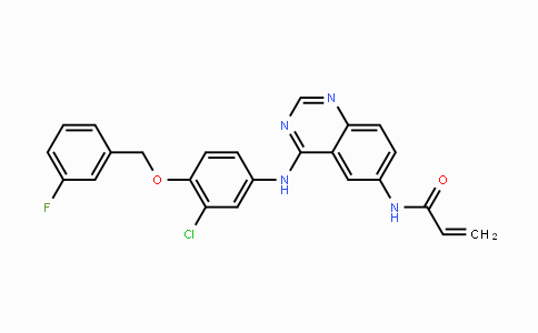 CAS No. 897383-62-9, N-(4-(3-Chloro-4-(3-fluorobenzyloxy)phenylamino)quinazolin-6-yl)acrylamide