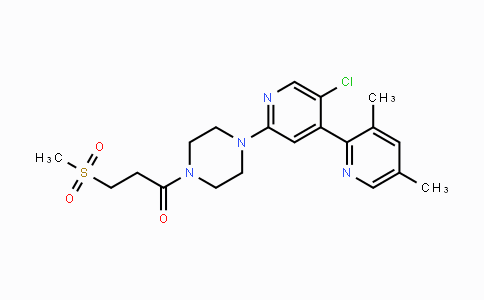 CAS No. 1373615-35-0, 1-(4-(5-Chloro-4-(3,5-dimethylpyridin-2-yl)pyridin-2-yl)piperazin-1-yl)-3-(methylsulfonyl)propan-1-one