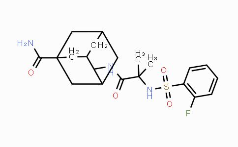 CAS No. 1422025-27-1, N-[1-(5-Carbamoyladamantan-2-ylamino)-1-oxo-2-methyl-2-propanyl]-2-fluorobenzenesulfonamid