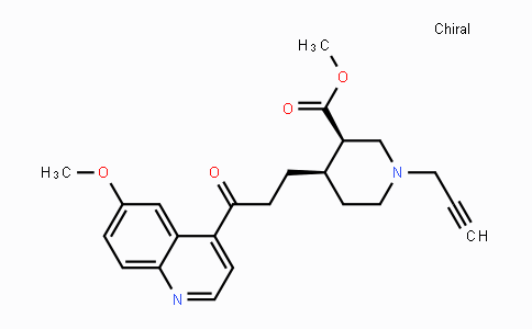 CAS No. 333782-65-3, (3R,4R)-Methyl 4-(3-(6-methoxyquinolin-4-yl)-3-oxo-propyl)-1-(prop-2-ynyl)piperidine-3-carboxylate