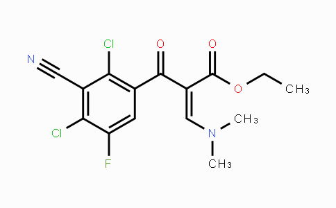 CAS No. 1159908-25-4, (Z)-Ethyl 2-(2,4-dichloro-3-cyano-5-fluorobenzoyl)-3-(dimethylamino)acrylate