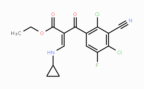 CAS No. 117528-63-9, (Z)-Ethyl 3-(cyclopropylamino)-2-(2,4-dichloro-3-cyano-5-fluorobenzoyl)acrylate