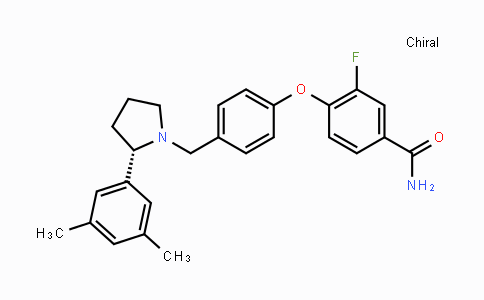 CAS No. 1174130-61-0, (S)-4-(4-((2-(3,5-Dimethylphenyl)pyrrolidin-1-yl)methyl)phenoxy)-3-fluorobenzamide