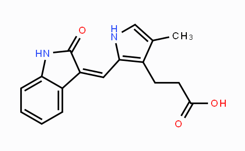 CAS No. 215543-92-3, (Z)-3-(4-Methyl-2-((2-oxoindolin-3-ylidene)-methyl)-1H-pyrrol-3-yl)propanoic acid