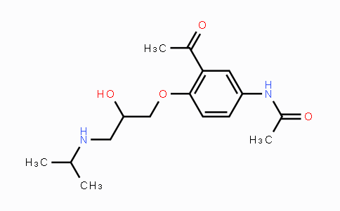 CAS No. 22568-64-5, N-(3-Acetyl-4-(2-hydroxy-3-(isopropylamino)-propoxy)phenyl)acetamide