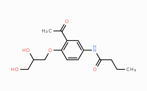 CAS No. 96480-91-0, N-(3-Acetyl-4-(2,3-dihydroxypropoxy)-phenyl)butyramide