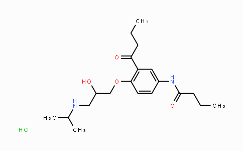 CAS No. 57898-71-2, N-(3-Butyryl-4-(2-hydroxy-3-(isopropylamino)-propoxy)phenyl)butyramide hydrochloride