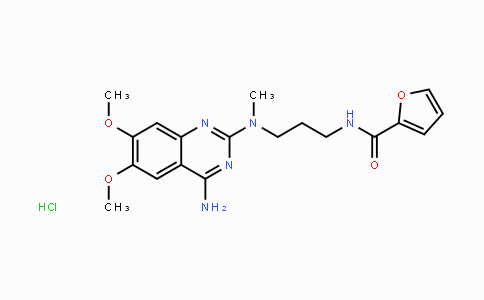 CAS No. 98902-29-5, N-(3-((4-Amino-6,7-dimethoxyquinazolin-2-yl)(methyl)-amino)propyl)furan-2-carboxamide hydrochloride
