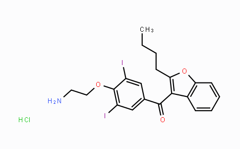 CAS No. 757220-04-5, (4-(2-Aminoethoxy)-3,5-diiodophenyl)(2-butyl-benzofuran-3-yl)methanone hydrochloride